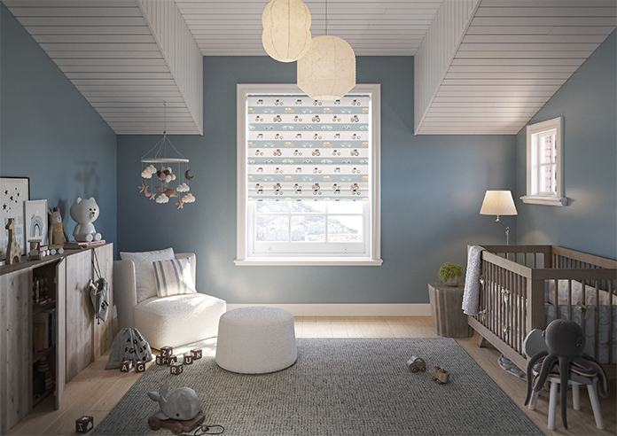 Brum Brum, Blues - Twist&Fit Roman Blind - Image 8